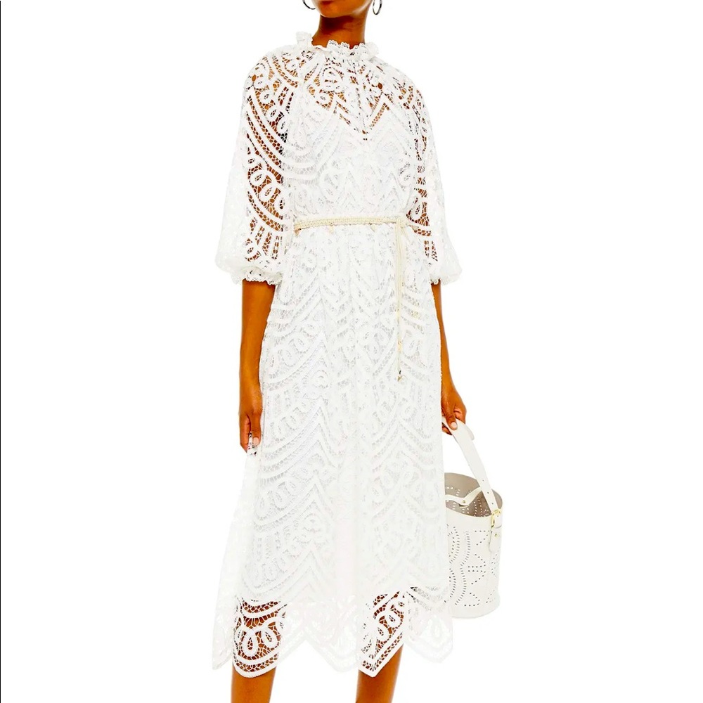ZIMMERMANN
Belted guipure lace midi dress